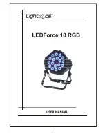 Light4CE LEDForce 18 RGB User Manual preview