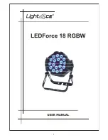 Preview for 1 page of Light4CE LEDForce 18 RGBW User Manual