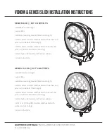 Preview for 2 page of Lightforce GENESIS LED User Instructions