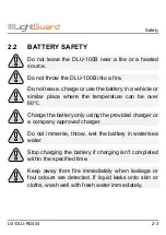 Preview for 15 page of LightGuard DLU-100B Operation User'S Manual