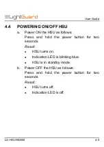 Preview for 35 page of LightGuard HSU-50B Operation User'S Manual