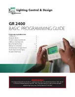 lighting control & design GR 2400 Programming Manual preview