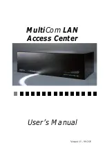 lighting MultiCom LAN Access Center User Manual preview