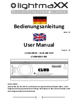 LIGHTMAX CLUB 400 RGY User Manual предпросмотр