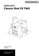 Lightmaxx Cannon Shot FX TWO User Manual предпросмотр