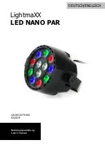 Lightmaxx Led Nano PAR User Manual предпросмотр