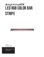 Предварительный просмотр 1 страницы Lightmaxx LED RGB Color Bar Stripe User Manual