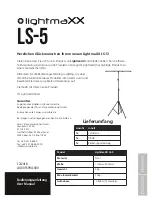 Preview for 1 page of Lightmaxx LS-5 Quick Manual