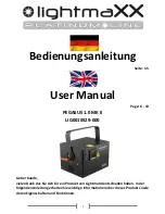 Lightmaxx PEGASUS 1.0 MK II User Manual предпросмотр