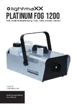 Lightmaxx Platinum Fog 1200 User Manual preview