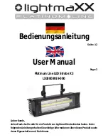 Lightmaxx Platinum Line LED Strobe X3 User Manual предпросмотр