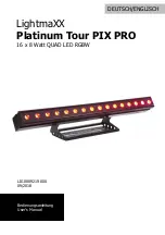 Предварительный просмотр 1 страницы Lightmaxx Platinum Tour PIX PRO User Manual