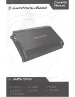 Предварительный просмотр 1 страницы Lightning Audio L-1250 Owner'S Manual