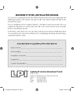 Предварительный просмотр 2 страницы Lightning Protection International Guardian System 5 Installation Manual