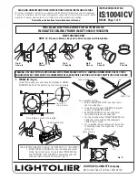 Предварительный просмотр 1 страницы Lightolier 1004ICVN Instructions For Maintenance Reference