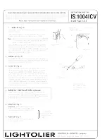 Предварительный просмотр 2 страницы Lightolier 1004ICVN Instructions For Maintenance Reference