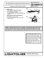 Предварительный просмотр 3 страницы Lightolier 1004ICVN Instructions For Maintenance Reference