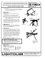Предварительный просмотр 2 страницы Lightolier 1004ICX Installation
