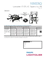 Preview for 1 page of Lightolier 1050DSQ Specification