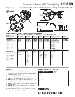 Lightolier 1101FRD Specification предпросмотр