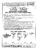 Lightolier 1102TF Installation Instructions предпросмотр