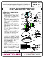 Lightolier 12" PENDALYTE SERIES Instruction Sheet preview