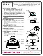 Предварительный просмотр 2 страницы Lightolier 12" PENDALYTE SERIES Instruction Sheet