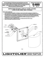 Lightolier 40600H1 Instructions For Installation preview