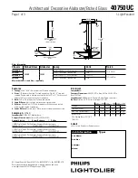 Lightolier 40750UC Specification preview