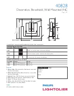 Preview for 1 page of Lightolier 40828 Specification