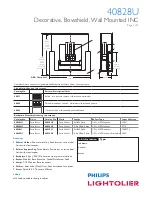 Предварительный просмотр 1 страницы Lightolier 40828U Specification