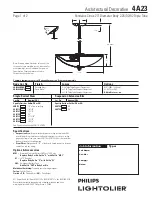 Предварительный просмотр 1 страницы Lightolier 4A23 Specification