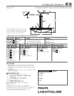 Предварительный просмотр 1 страницы Lightolier 4F35 Specification