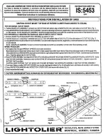 Предварительный просмотр 1 страницы Lightolier 5453 Instructions For Installation