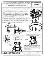 Предварительный просмотр 1 страницы Lightolier 6.5 PENDALYTE Instructions For Maintenance Reference