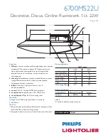 Предварительный просмотр 2 страницы Lightolier 6700MS22U Specification