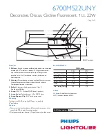 Предварительный просмотр 2 страницы Lightolier 6700MS22UNY Specification