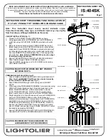 Предварительный просмотр 1 страницы Lightolier 9 PENDALYTE SERIES Instructions For Maintenance Reference