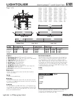 Lightolier Advent Lytespan 1 6101 Specification preview