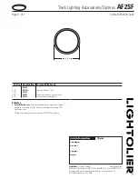 Lightolier AF2SF Specification preview