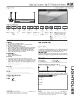 Preview for 1 page of Lightolier AGK Specification