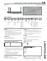 Lightolier AGL Specification предпросмотр