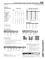 Предварительный просмотр 2 страницы Lightolier AGL Specification