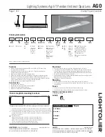 Предварительный просмотр 1 страницы Lightolier AGO Specification