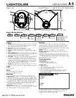 Предварительный просмотр 1 страницы Lightolier Aleron Series 1-1 Specification Sheet