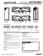 Lightolier ALETTA AR2T5 Specification Sheet предпросмотр