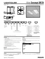 Предварительный просмотр 1 страницы Lightolier Alter Concept SR T8 Specification