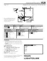 Lightolier Architectural Decorative 4A28 Specification Sheet preview