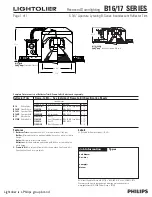 Lightolier B16 series Specification предпросмотр