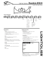 Lightolier Baselyte-BSL14 Datasheet preview